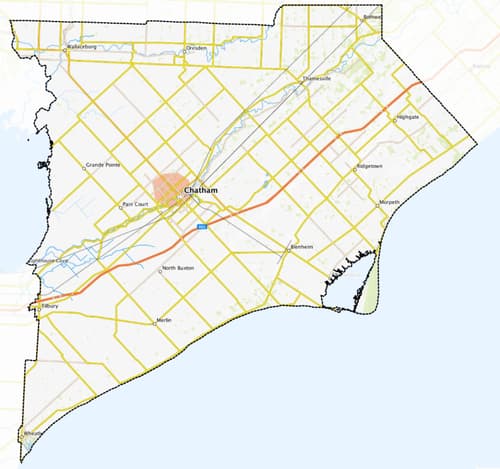 A map of Chatham-Kent